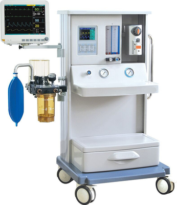 SIMV IPPV एनेस्थेसिया ट्रॉली 1500ml एनेस्थेसिया मशीन बार कार्ट ICU सिंगल वेपोराइज़र